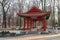 Traditional Chinese pavilions in Lazienki Park in Warsaw