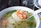 Traditional chinese porridge rice gruel in bowl