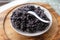 Traditional Chinese staple food cooked on a plate â€”â€”black rice