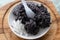 Traditional Chinese staple food cooked on a plate â€”â€”black rice