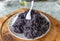 Traditional Chinese staple food cooked on a plate â€”â€”black rice