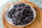 Traditional Chinese staple food cooked on a plate â€”â€”black rice