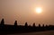 Traditional Chinese Stone Lion Silhouette on Marco Polo Bridge