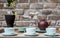 Traditional Chinese tea ceremony scene