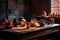 Traditional Chinese tea setup, including a teapot, teacups, and a tray with tea leaves and utensils, representing the beauty and