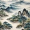 a traditional Chinese tranquil landscape. AI-Generated.