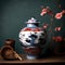 Traditional Chinese vase - ai generated image