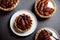 Traditional Christmas American dessert baked pecan pie