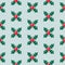 Traditional Christmas Holly Berry seamless pattern