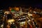 Traditional Christmas market in Erfurt, Thuringia in Germany. With xmas tree, pyramide and sales and food stands on late