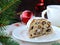 Traditional Christmas pastries stollen