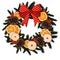 Traditional christmas wreath with dried fruit - or