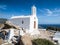 Traditional church on Ios island in Greece in Cyclades archipelago