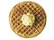 traditional classic belgium american waffle with butter and maple syrup