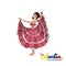 Traditional colombian woman dancing