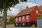 Traditional colorful half-timbered houses on Bornholm island in Svaneke Denmark