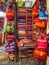 Traditional Colorful Moroccan scarves and shawls, Morocco is also known as shesh (touareg turban).