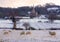 Traditional Cotswold church in Winter, England.