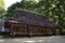 Traditional cottage houses with the straw roofs. Ukraine