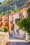 Traditional cozy greek street in city Nafplio, Greece