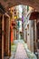 Traditional cozy street in city San Remo, Italy