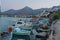 Traditional Cretan fishing boats on the quay