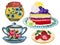 Traditional culture food dessert bakery and fruit teapot teacup teatime