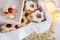 Traditional Czech christmas - sweets baking - Linzer biscuits