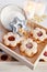 Traditional Czech christmas - sweets baking - Linzer biscuits