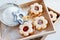 Traditional Czech christmas - sweets baking - Linzer biscuits