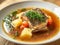 Traditional Danish dish tasty eel - based soup