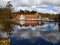 Traditional Danish house by a small lake