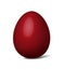 Traditional dark red Easter egg with shadow. Vector illustration for your design