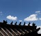 Traditional decoration of the roof (contour) of a Buddhist temple, Xian