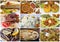 Traditional Delicious Different Turkish foods collage. Rich menu