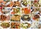 Traditional Delicious Different Turkish foods collage. Rich menu