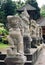 Traditional demon guards statue on Bali island