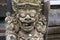 Traditional demon guards statue in Bali island. Religion.