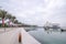 Traditional Dhow boats behind Museum of Islamic Art, Doha, Qatar