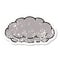 traditional distressed sticker tattoo of a cloud a grey cloud