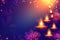 Traditional Diya Lamp Festival, Happy Diwali Candle Lantern Lamp Background