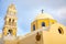 Traditional Dome Church in Thira or Fira, Santorini Island, Greece