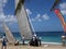 Traditional double-ended sailboats competing in the bequia easter regatta