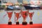 Traditional dragon boat festival trophy background