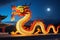 traditional dragon lantern of Chinese New Year 2024, ai