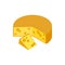 Traditional Dutch Gouda cheese icon