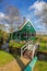 Traditional Dutch house with canal close the Amsterdam, Holland