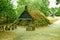 Traditional Dutch house with a mill. Netherlands July