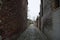 Traditional Dutch Houses in an Alley in Veere, Zeeland, Netherlands