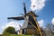 Traditional Dutch windmill used for grain grinding